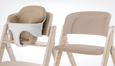 Set perne scaun de masa Cybex Click & Fold Almond Beige - confort desavarsit