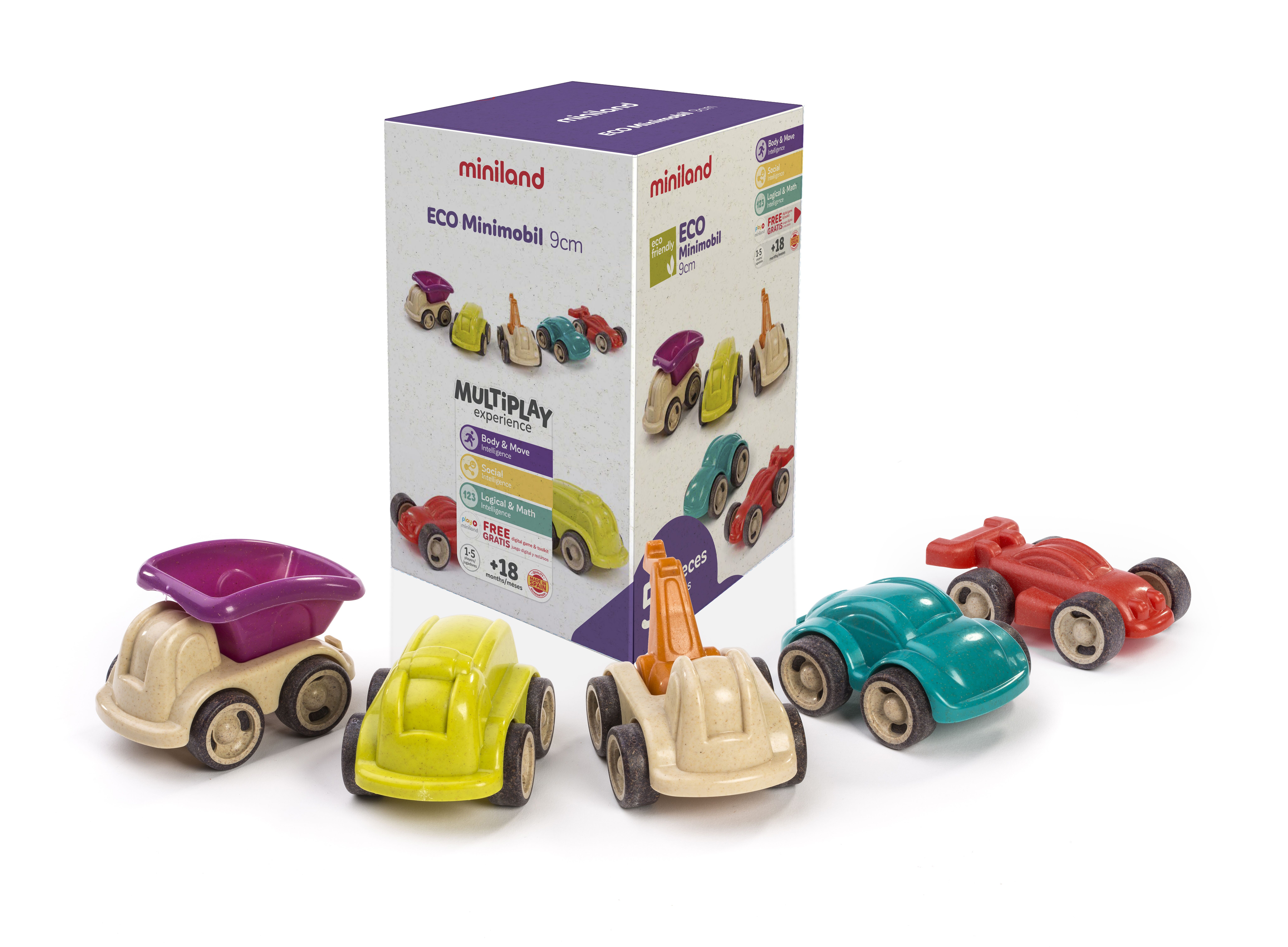 Masinute, trenulete, avioane - Set 5 vehicule 12 cm Minimobile ECO