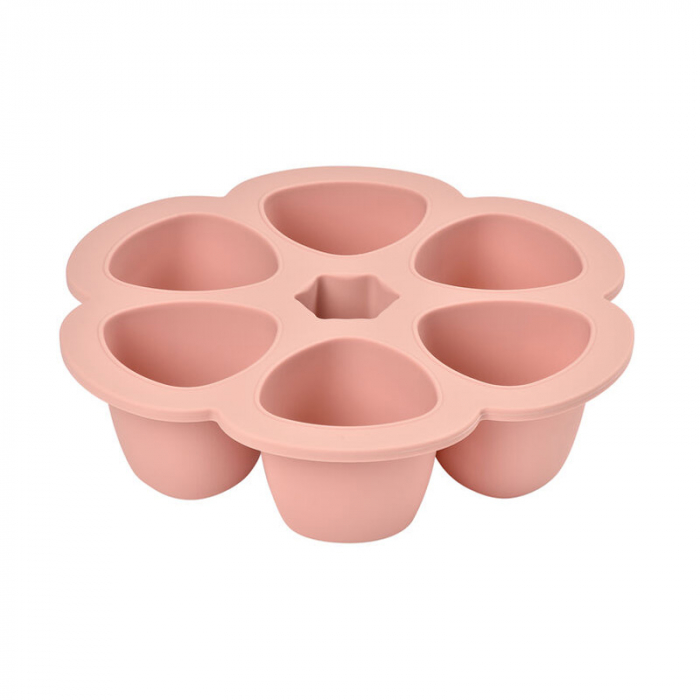 Recipient ermetic silicon multiportii 6x90 ml Beaba Old Pink - Resigilat [2]