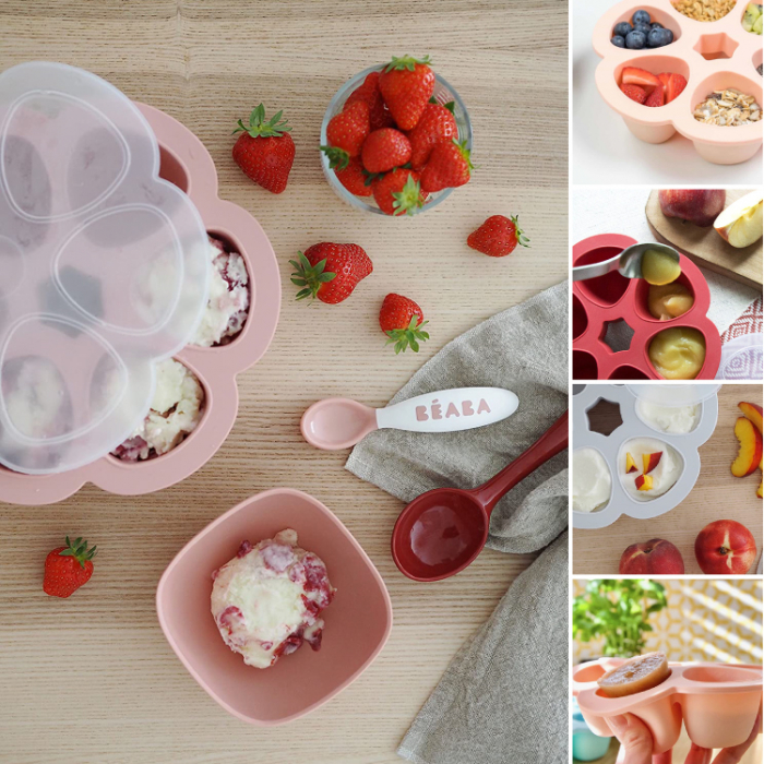 Recipient ermetic silicon multiportii 6x150 ml Beaba Light Mist [4]