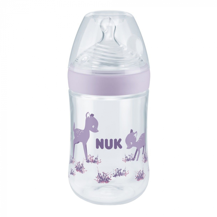 Biberon Nuk Nature Sense PP 260 ml Control Temperatura Tetina Silicon M 6-18 luni Mov