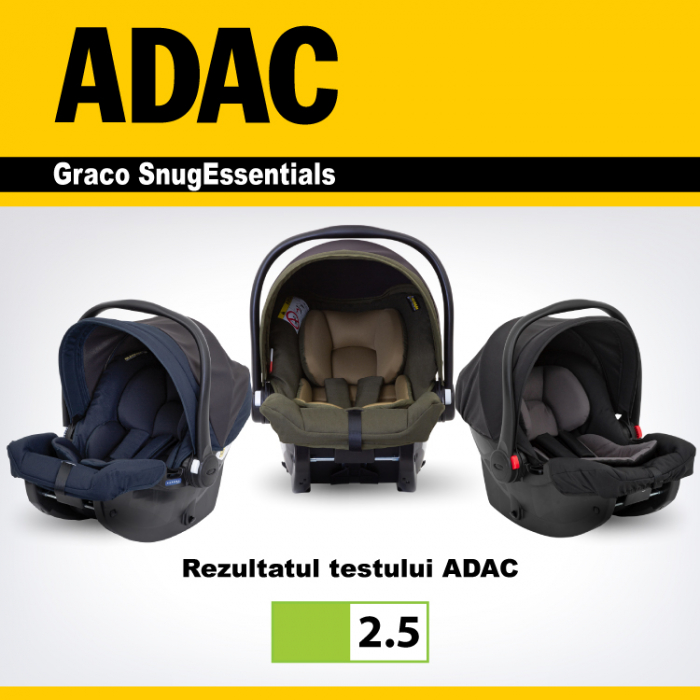 Scoica auto Graco SnugEssentials Khaki i-Size testat ADAC [5]