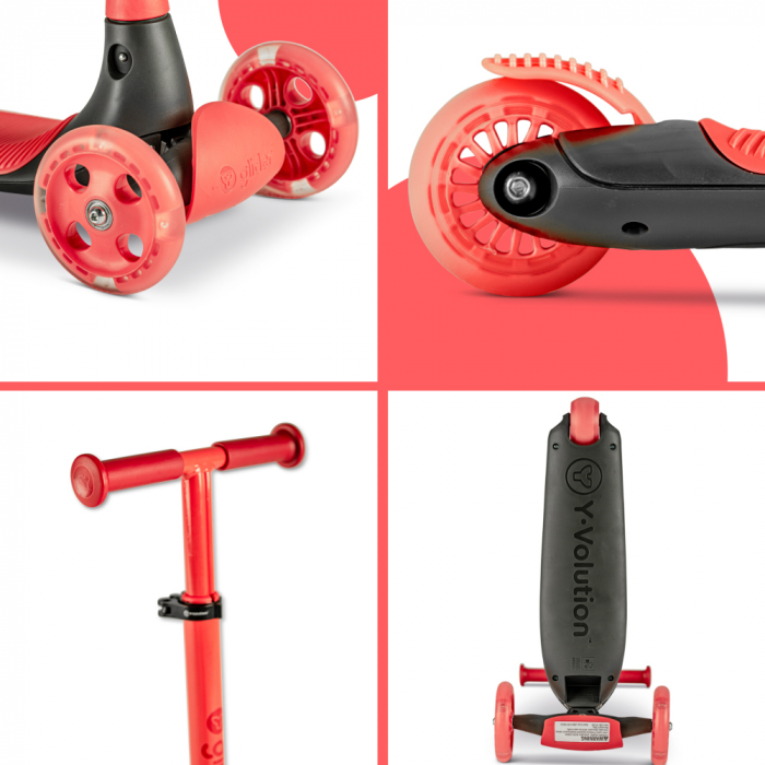 Trotineta cu 3 roti Yvolution Y Glider Kiwi Red-Resigilat [5]