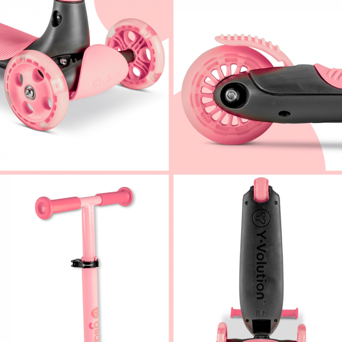 Trotineta cu 3 roti Yvolution Y Glider Kiwi Pink-Resigilat [5]