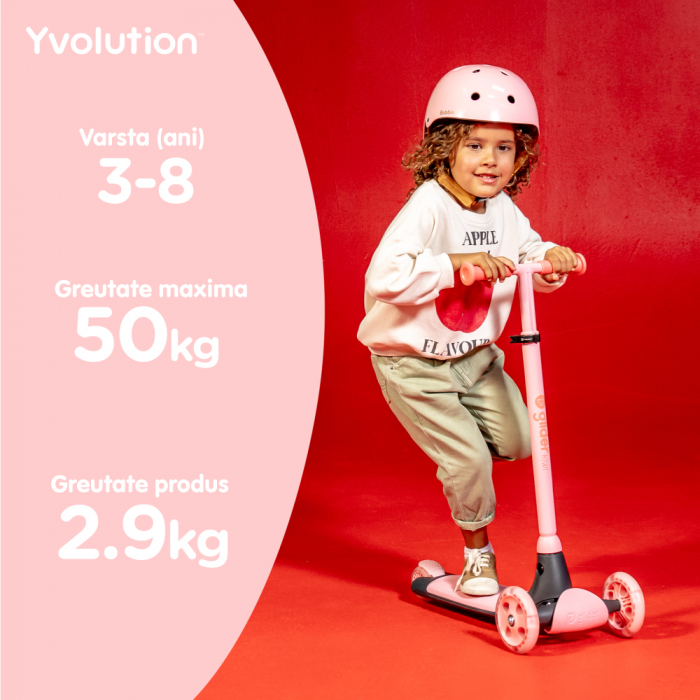 Trotineta cu 3 roti Yvolution Y Glider Kiwi Pink-Resigilat [6]