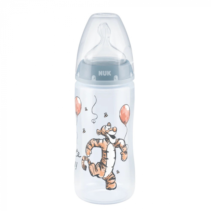 Biberon Nuk First Choice PP 300 ml Control Temperatura Tetina Silicon M 0-6 luni Disney Tigger Bleu