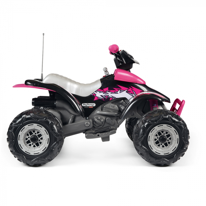 ATV Peg Perego Corral T-Rex, 330W, 12V, 3 ani +, Roz/ Negru [5]