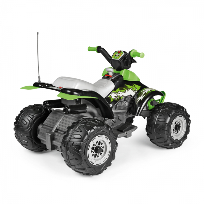 ATV Peg Perego Corral T-Rex, 330W, 12V, 3 ani +, Verde/ Negru [10]