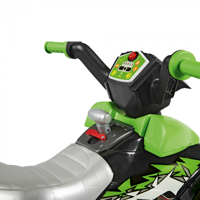 ATV Peg Perego Corral T-Rex, 330W, 12V, 3 ani +, Verde/ Negru [6]