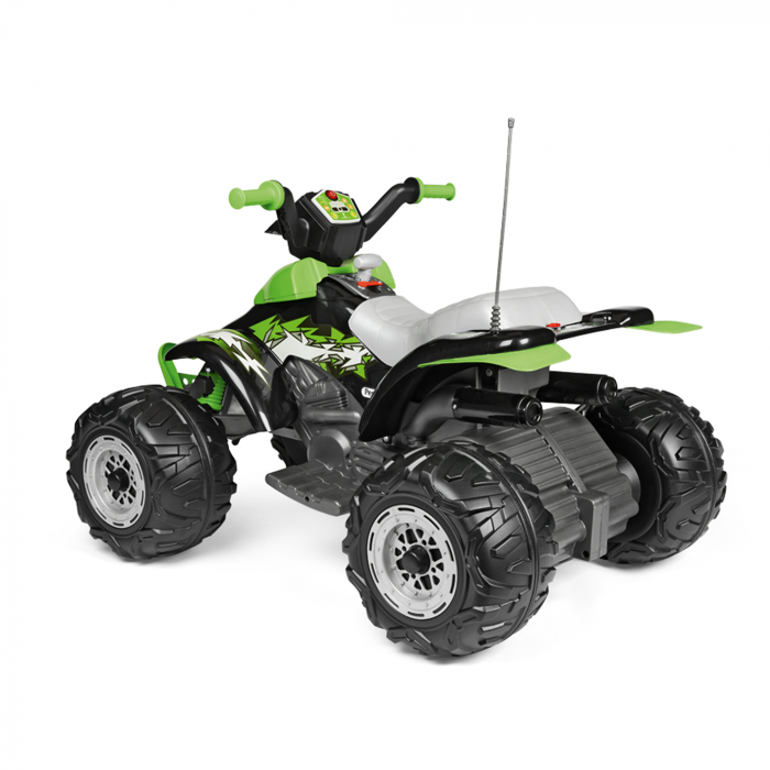 ATV Peg Perego Corral T-Rex, 330W, 12V, 3 ani +, Verde/ Negru [9]