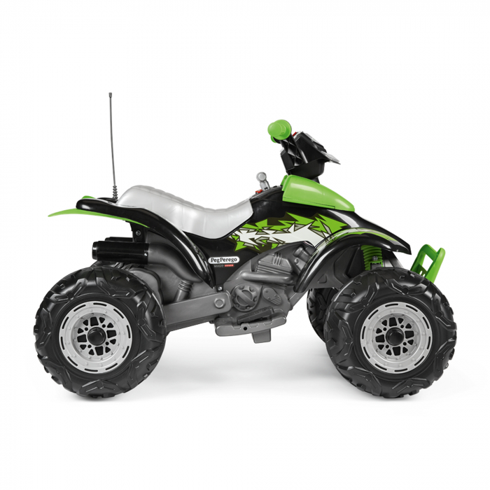 ATV Peg Perego Corral T-Rex, 330W, 12V, 3 ani +, Verde/ Negru [4]