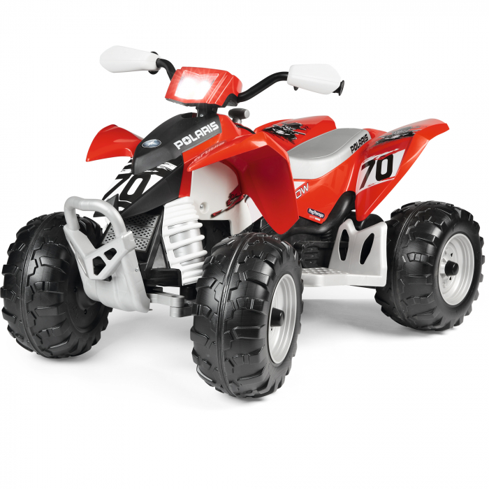 ATV Peg Perego Polaris Outlaw 330 W, 12V, 3 ani+, Negru / Rosu [6]