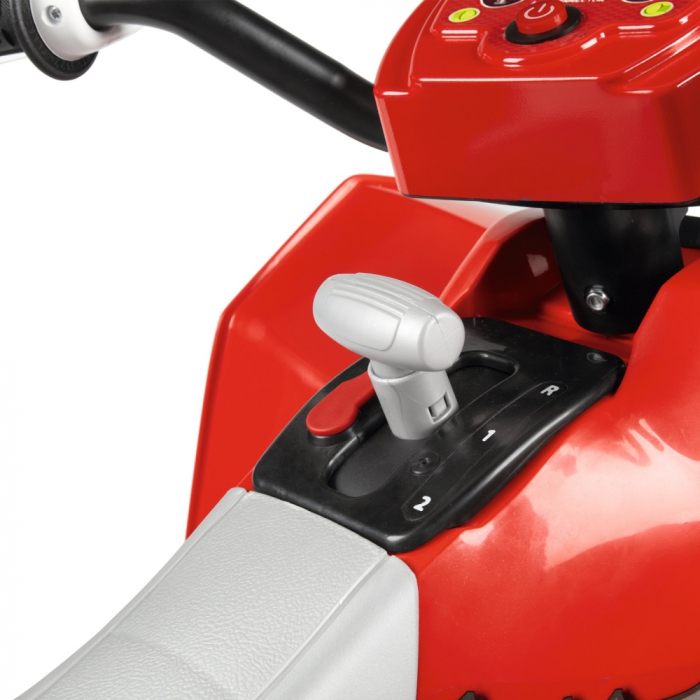 ATV Peg Perego Polaris Outlaw 330 W, 12V, 3 ani+, Negru / Rosu [9]