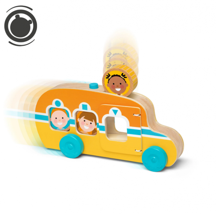 Autobuz de jucarie din lemn cu accesorii colectia Rostogol GO TOTs [2]