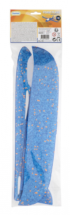 Avion planor din spuma cu luminite - Albastru [2]