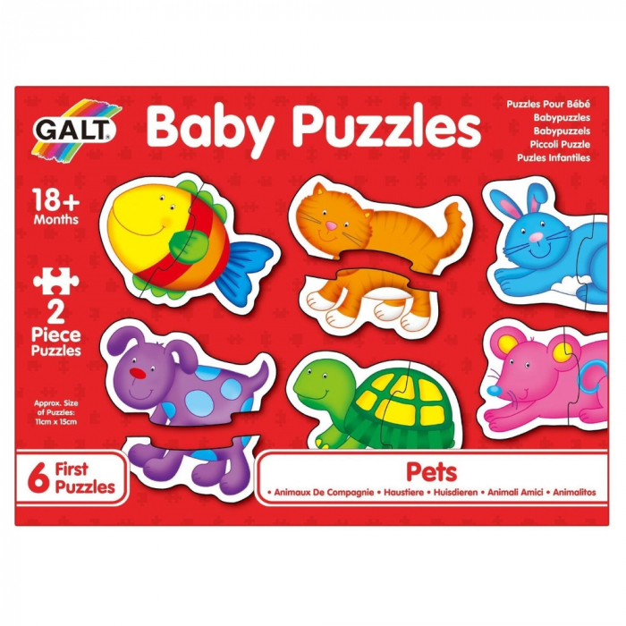 Baby Puzzle Galt - Animale de companie (2 piese)