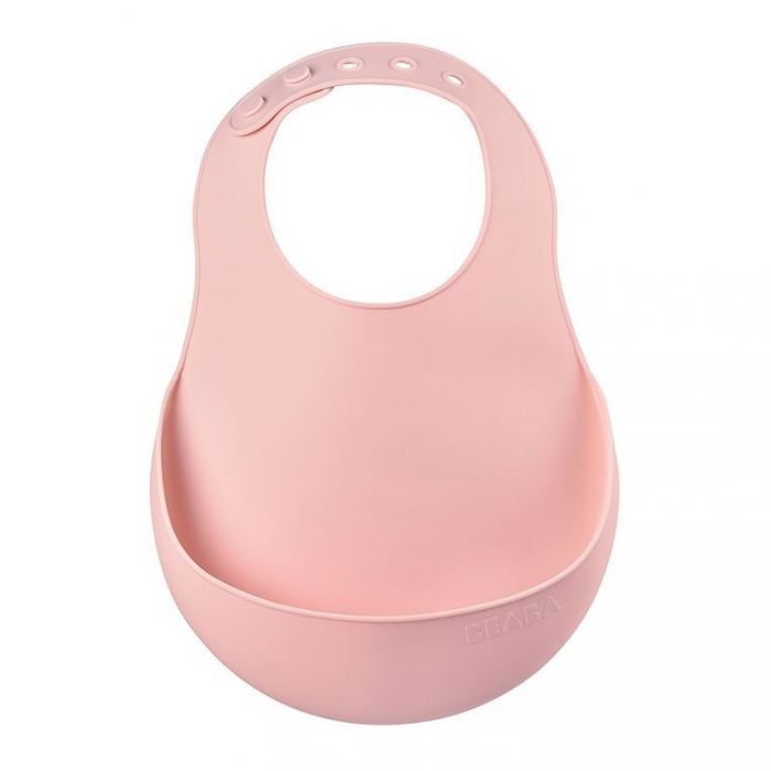 Baveta silicon Beaba Old Pink - Resigilat