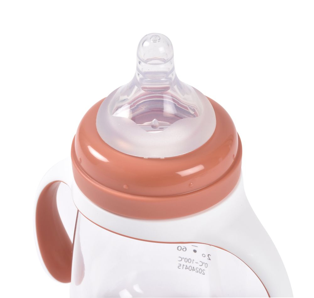 Biberon de invatare 2 in 1 din Tritan Beaba 210 ml Terracotta - Resigilat [2]