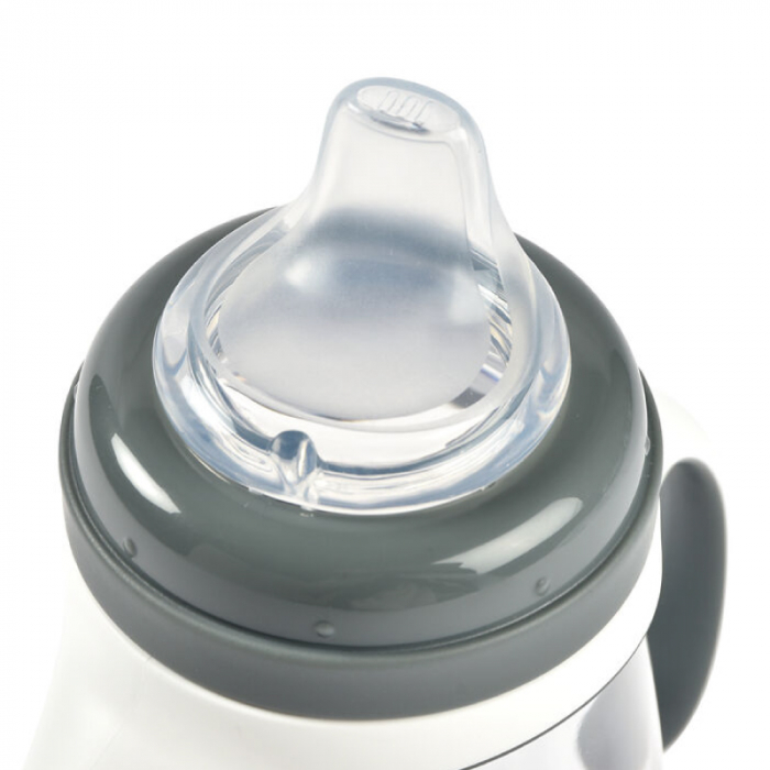 Biberon de invatare 2 in 1 din Tritan Beaba 210 ml Mineral Grey - Resigilat [4]