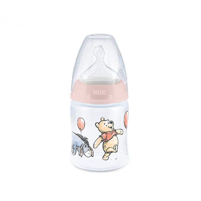 Biberon Nuk First Choice 150 ml Tetina Silicon Disney Roz 0-6 luni