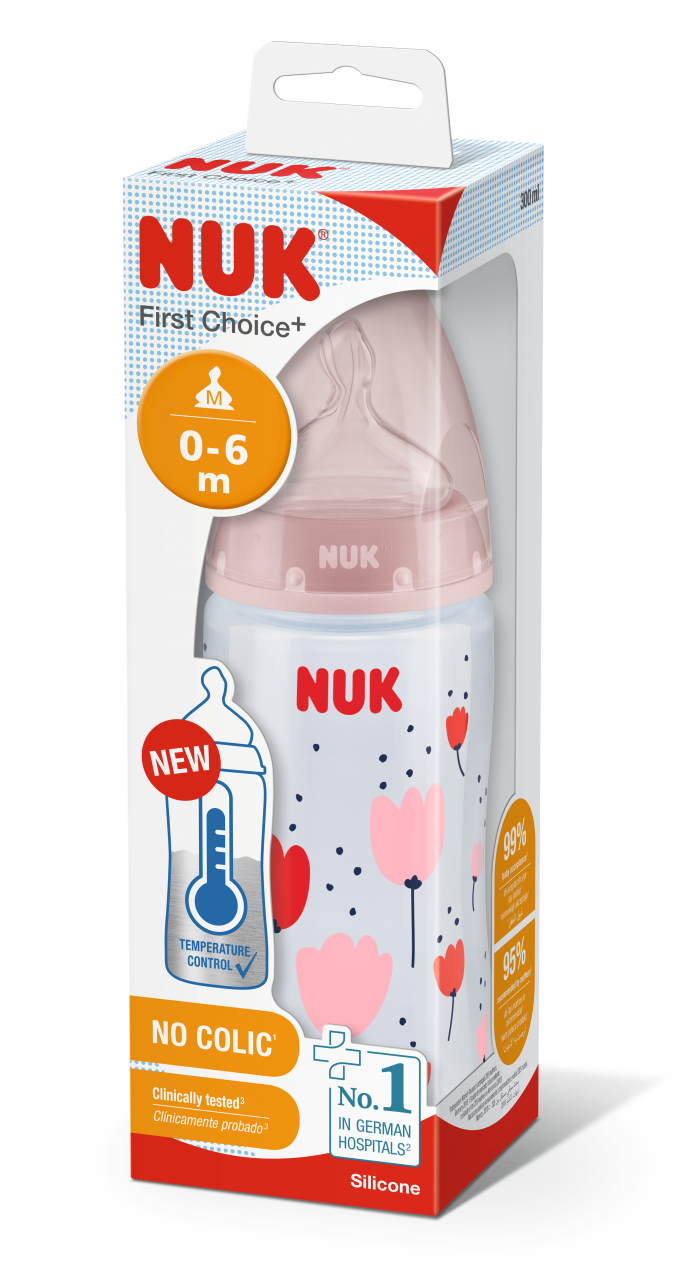 Biberon Nuk First Choice PP 300 ml, Control Temperatura, Tetina Silicon, 0-6 luni [2]