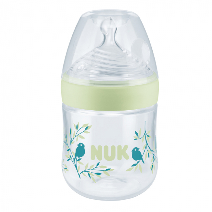 Biberon Nuk Nature Sense PP 150 ml Control Temperatura Tetina Silicon S 0-6 luni Verde