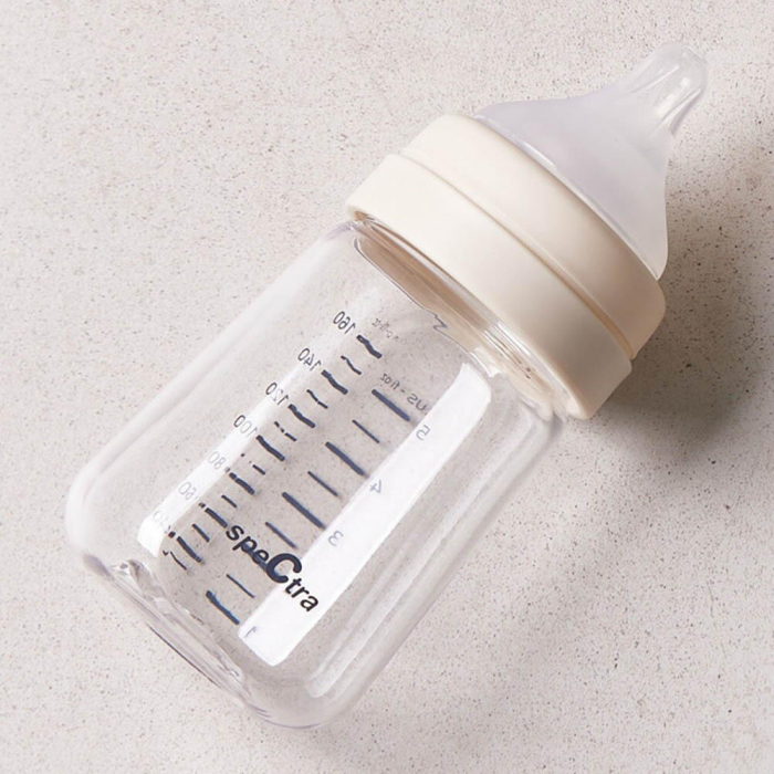 Biberon PA anticolici premium cu tetina S, crem [2]