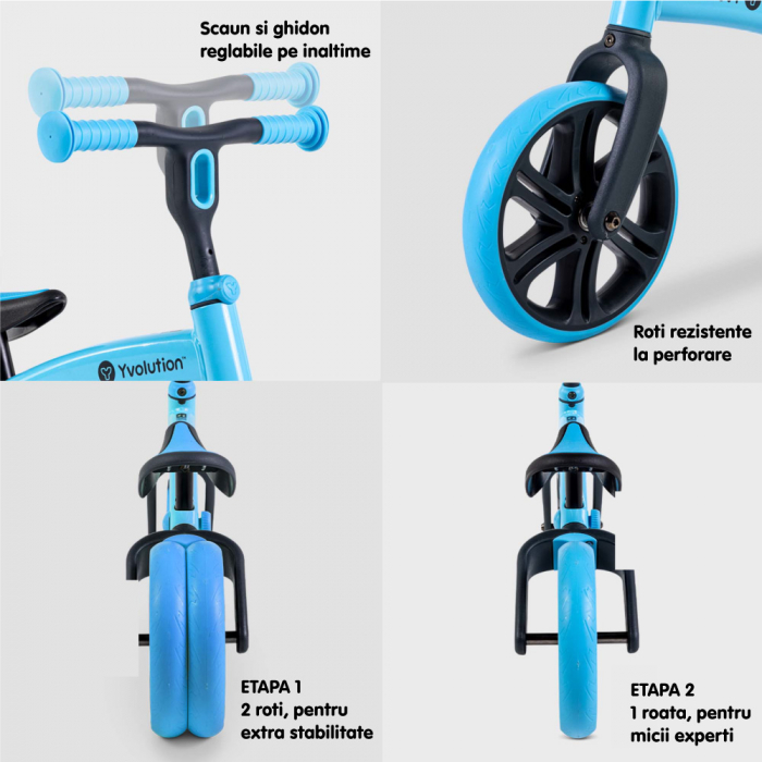 Bicicleta echilibru Yvolution Y Velo Junior Blue [4]