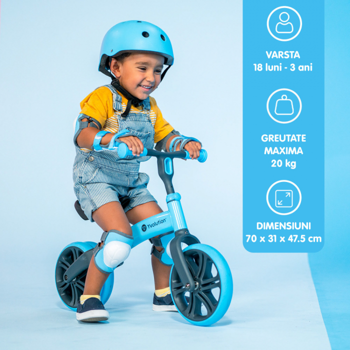 Bicicleta echilibru Yvolution Y Velo Junior Blue [5]