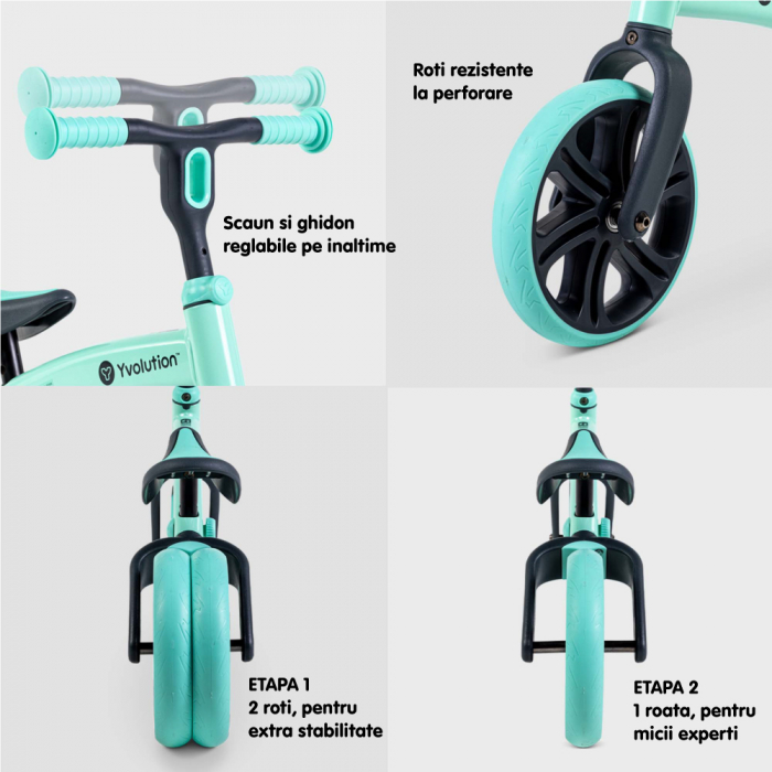 Bicicleta echilibru Yvolution Y Velo Junior Green YV-YT16G2 [5]