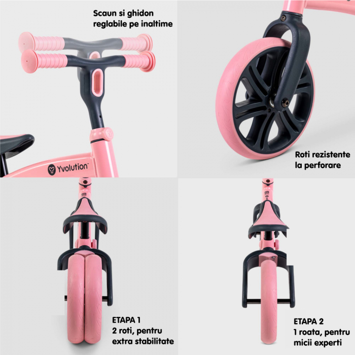 Bicicleta echilibru Yvolution Y Velo Junior Pink - Resigilat [4]