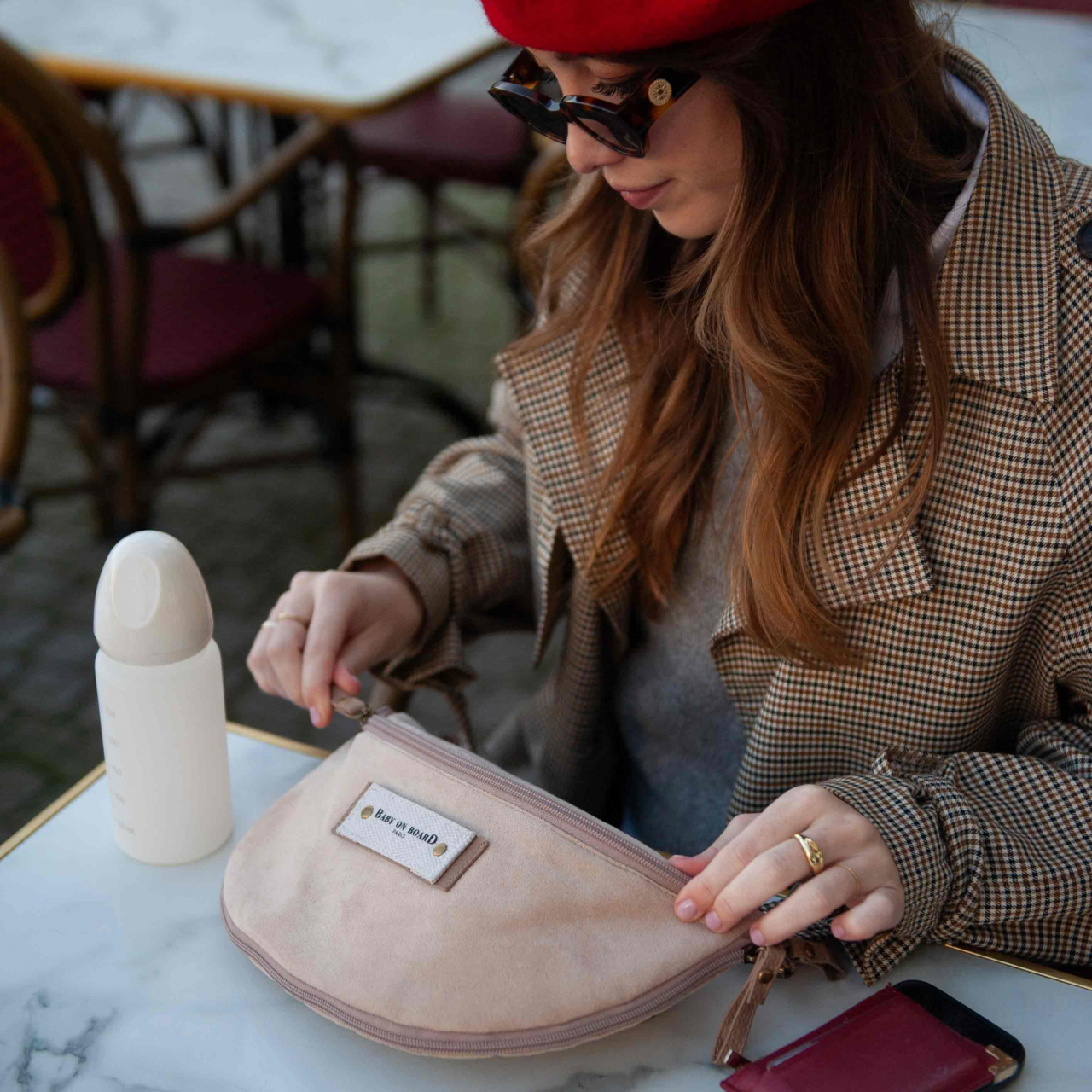 Borseta bebelusi Baby On Board Armelle Banana Naturel [9]