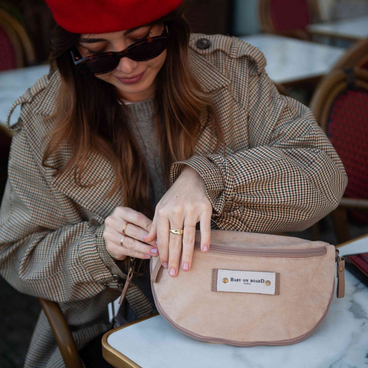 Borseta bebelusi Baby On Board Armelle Banana Naturel [5]