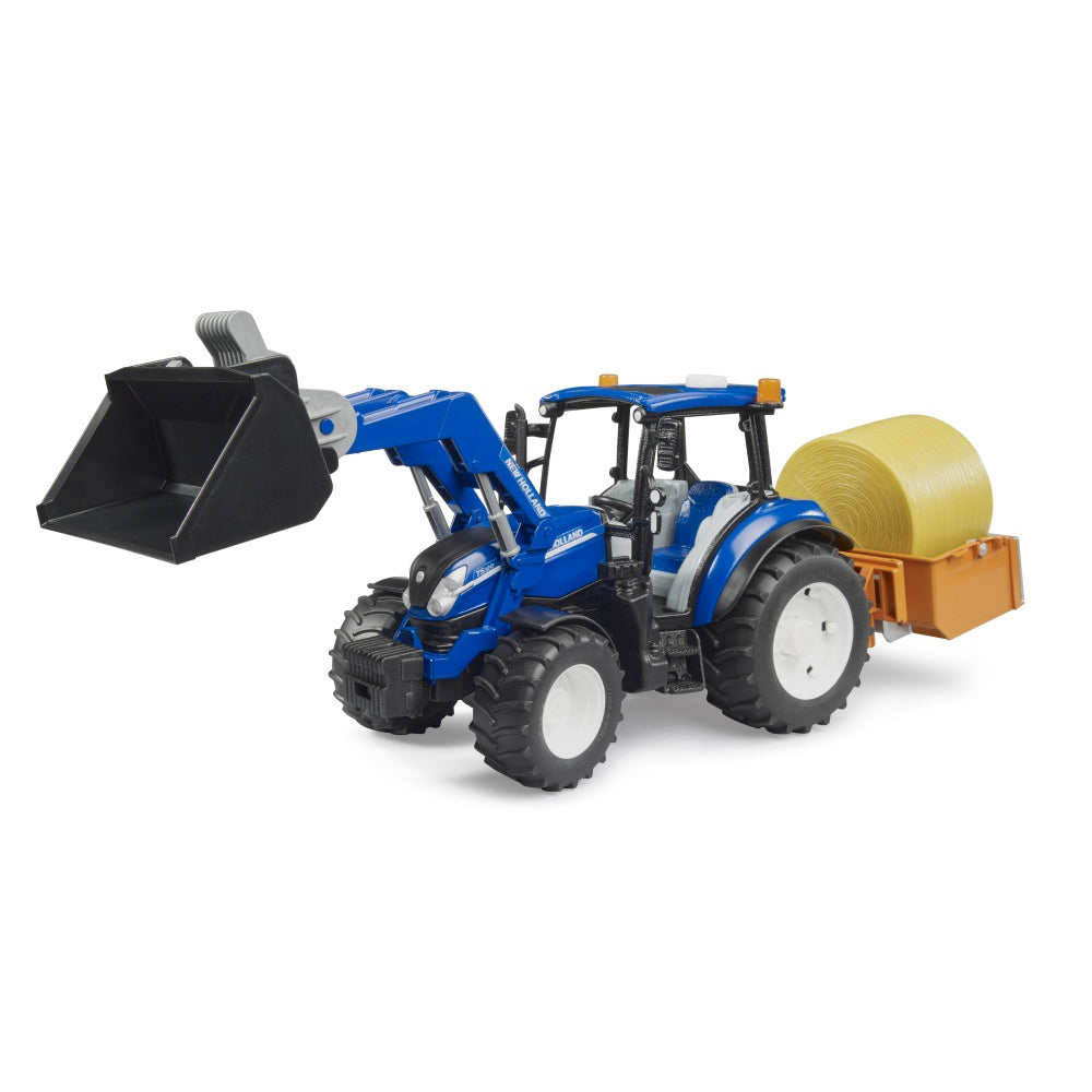 Bruder - Tractor New Holland T5.120 cu incarcator frontal detasabil lada pentru basculat baloti si furci [2]