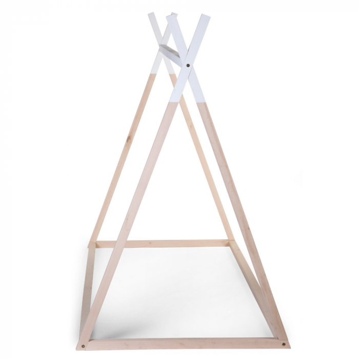 Cadru pat Tipi Childhome 90x200 cm Lemn Natural/Alb [3]