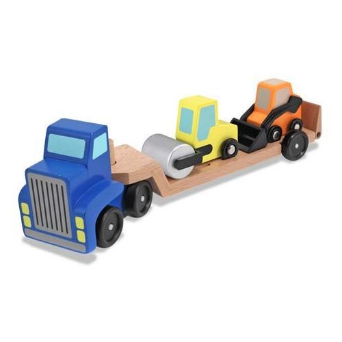 Camion transportor cu platforma cu utilaje de constructii Melissa and Doug [3]