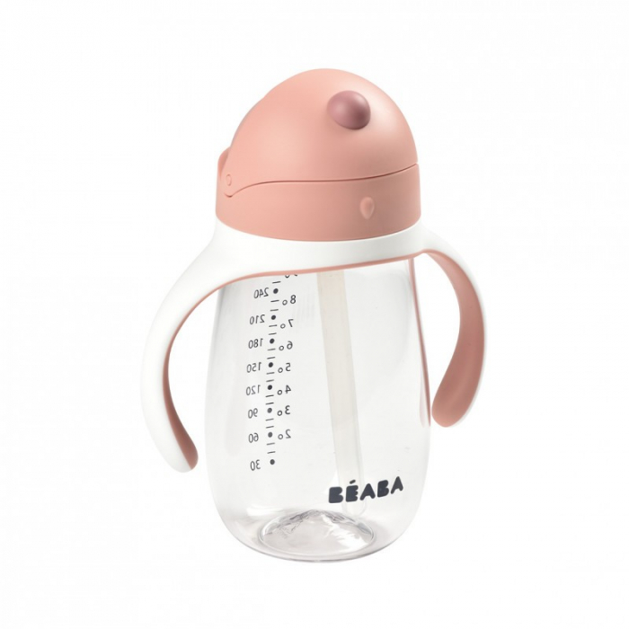 Cana cu pai din Tritan Beaba 300 ml Old Pink [3]