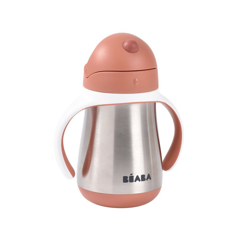 Cana cu pai din inox Beaba 250 ml Terracotta [2]