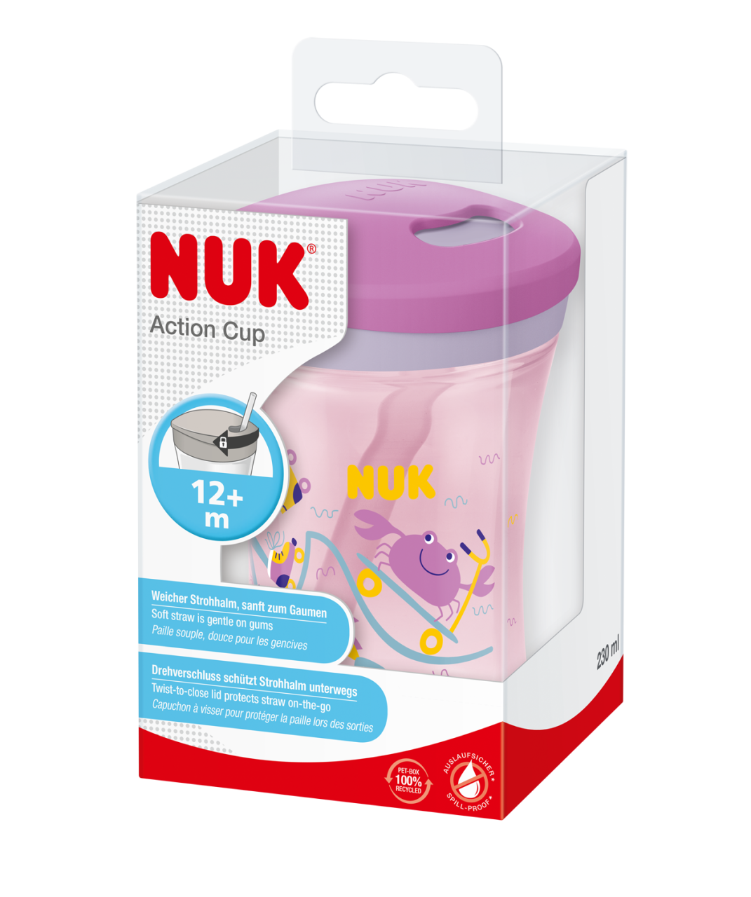Cana Nuk Evolution Action cu pai 230 ml de la 12 luni Fete