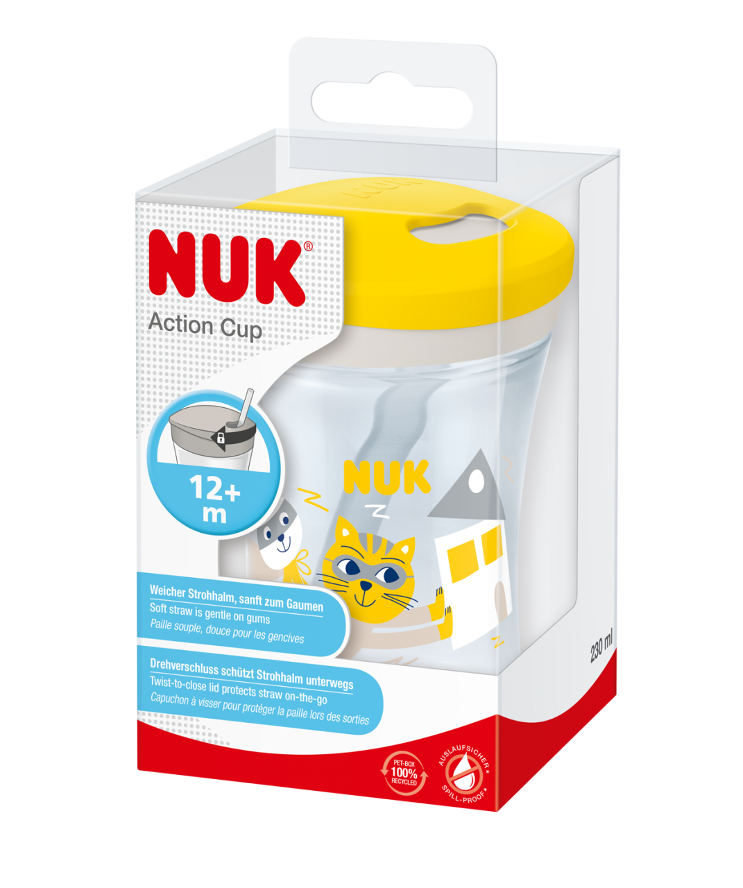 Cana Nuk Evolution Action cu pai 230 ml de la 12 luni Unisex