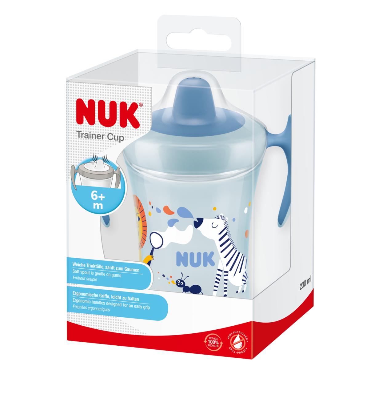 Cana Nuk Trainer 230 ml de la 6 luni model Girafa