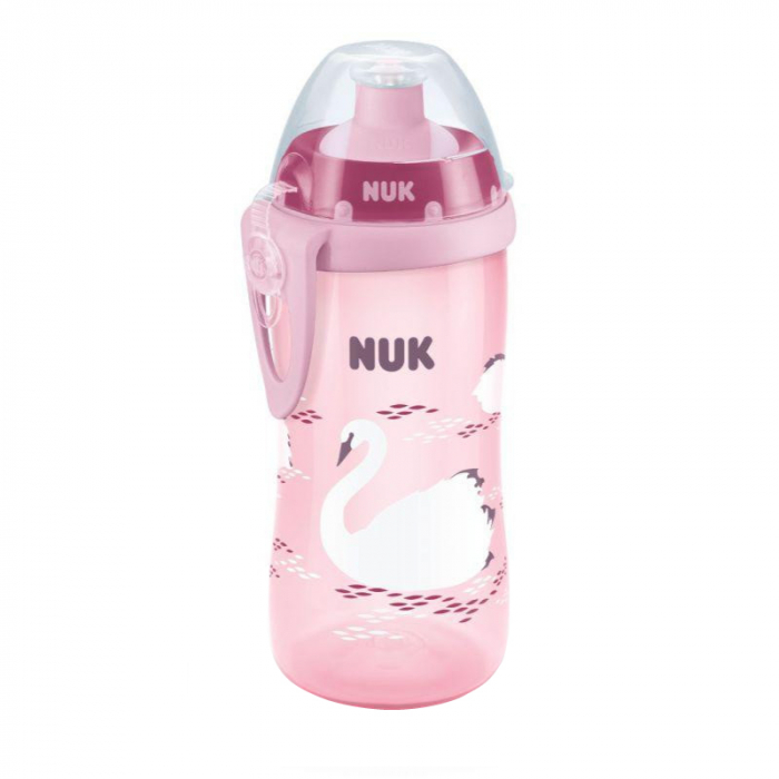 de ce plang bebelusii la 5 luni Cana Nuk Junior 300 ml de la 36 luni Roz