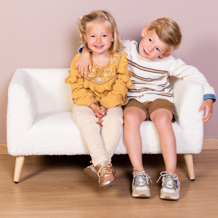 Canapea pentru copii Childhome Teddy Alb [5]