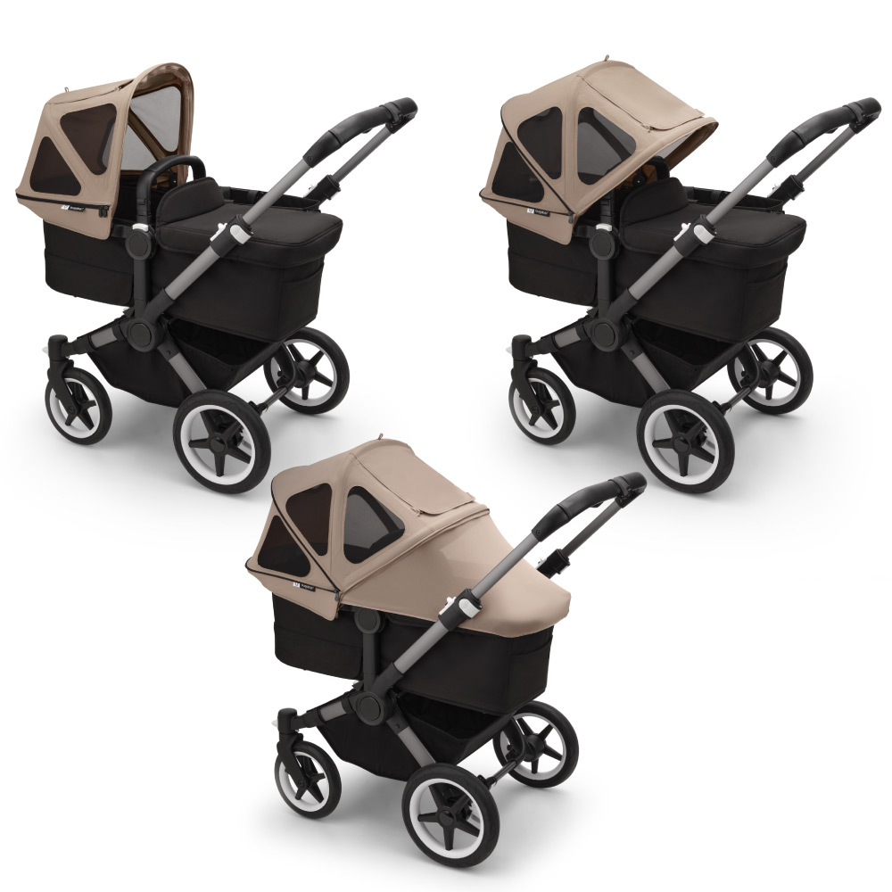 Capotina cu extensie plasa insecte Bugaboo Donkey Dune Taupe [2]