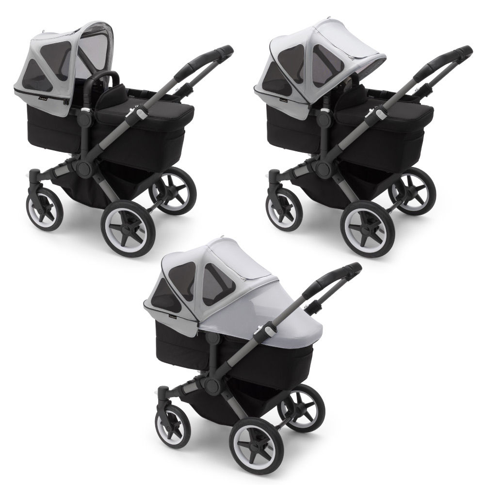 Capotina cu extensie plasa insecte Bugaboo Donkey Misty Grey [2]