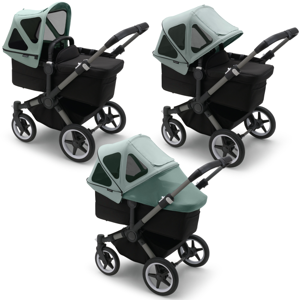 Capotina cu extensie plasa insecte Bugaboo Donkey Pine Green [2]
