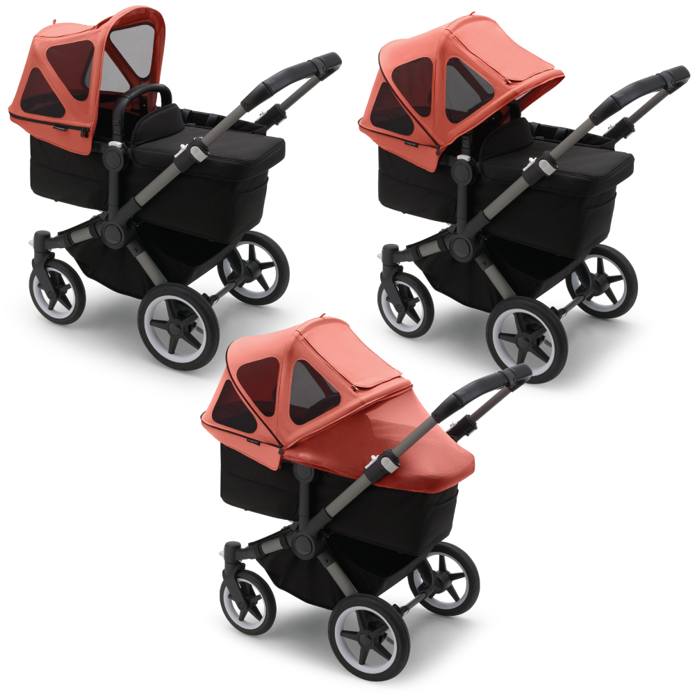 Capotina cu extensie plasa insecte Bugaboo Donkey Sunrise Red [2]
