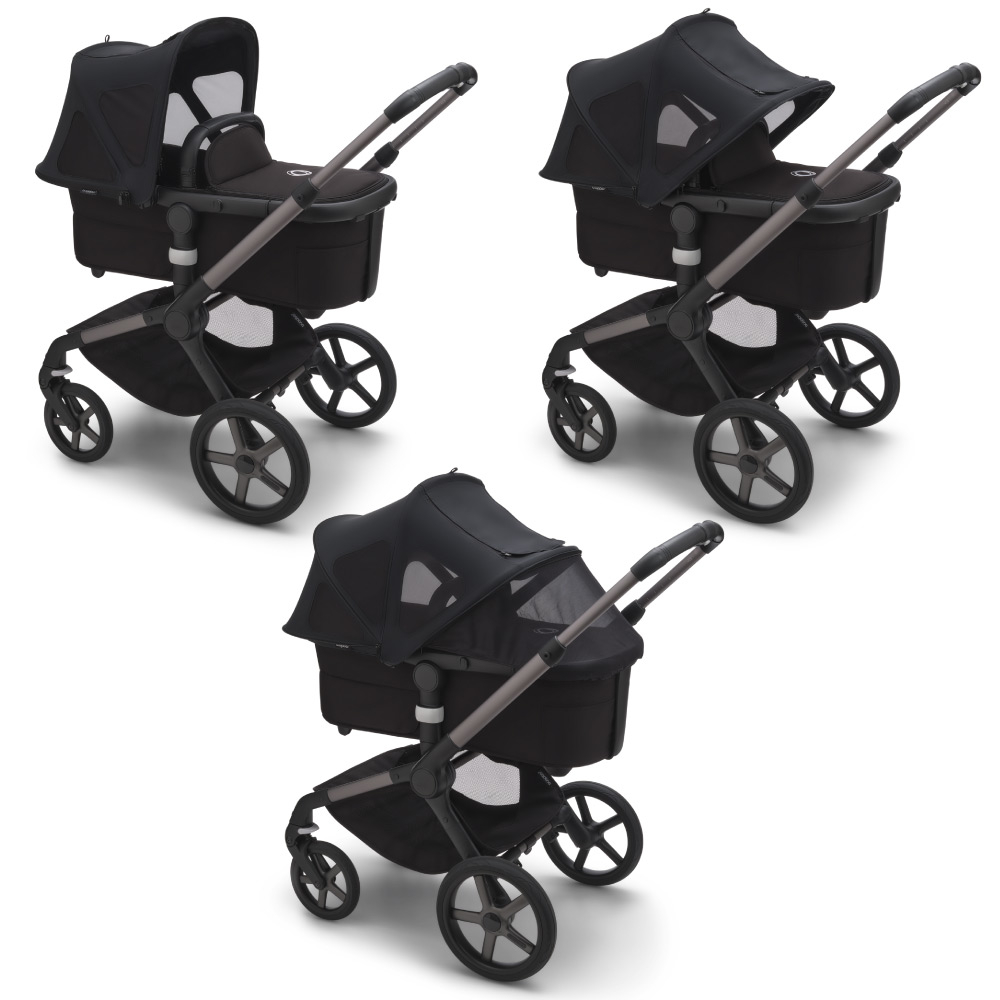 Capotina cu extensie plasa insecte Bugaboo Fox 5/Fox Cub/Lynx Midnight Black [2]