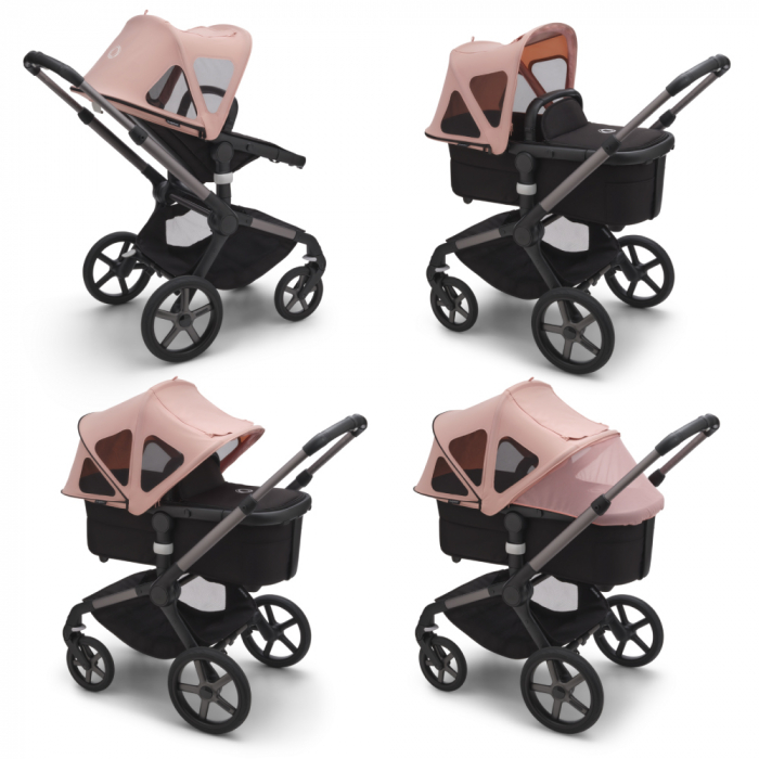 Capotina cu extensie plasa insecte Bugaboo Fox 5/Fox Cub/Lynx Morning Pink [2]