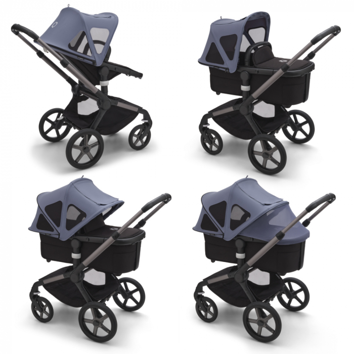 Capotina cu extensie plasa insecte Bugaboo Fox 5/Fox Cub/Lynx Seaside Blue [2]